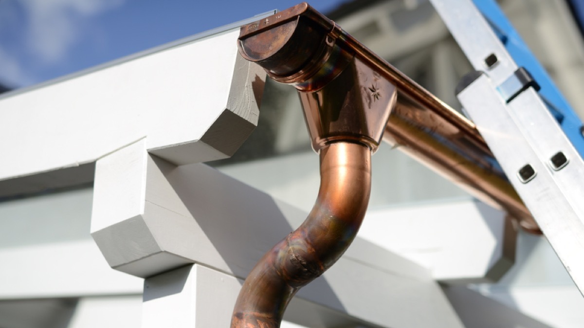 copper gutter, signs your home is falling apart