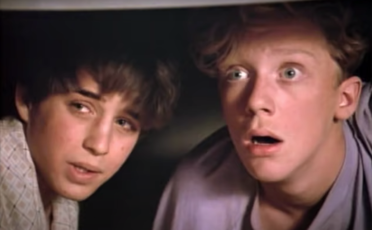 Ilan Mitchell-Smith and Anthony Michael Hall in 