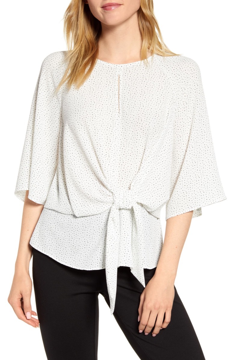 tie front white top, Nordstrom anniversary sale