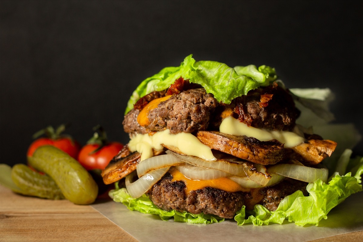 a keto lettuce burger with all the fixins